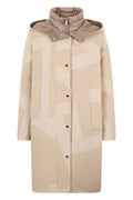 Moorer Sasha Hooded Patterned Coat