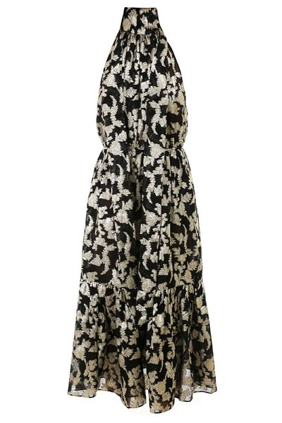 Saint Laurent Halter Neck Midi Dress