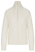 Max Mara Libero Zip Detailed High Neck Jumper