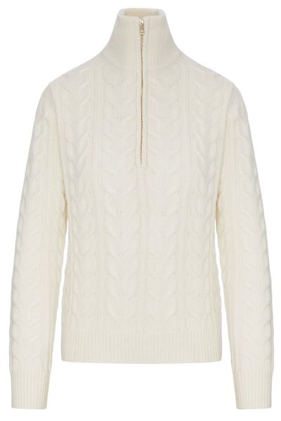 Max Mara Libero Zip Detailed High Neck Jumper