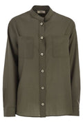 Herno Chest-Pocket Curved Hem Shirt