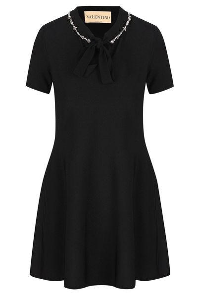 Valentino Embroidered Knit Dress
