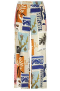 Weekend Max Mara Vacation Print Wide-Leg Pants