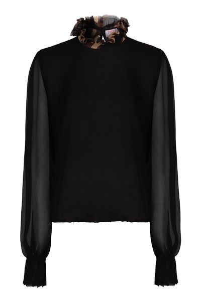 PUCCI Ruffled Collar Silk Blouse