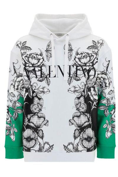 Valentino Dark Blooming Printed Hoodie