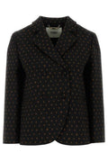 Fendi Double Breasted Falena Dots Printed Jacket