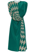 Versace Crystal Embellished Draped Dress