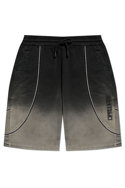 Off-White Piped-Trim Drawstring Shorts