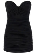 Elisabetta Franchi Strapless Gathered Mini Dress