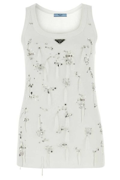Prada Embellished Detailed Tank Top