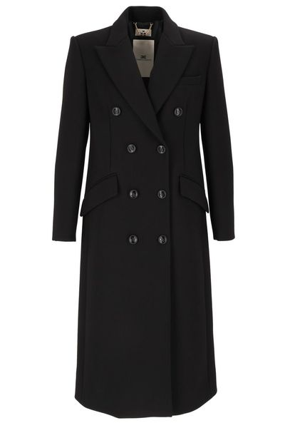 Elisabetta Franchi Double-Breasted Long Coat