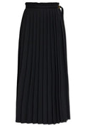 AMI Paris Twill Pleated Maxi Skirt