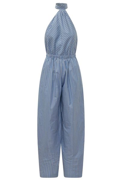 The Andamane Amber Striped Halterneck Jumpsuit