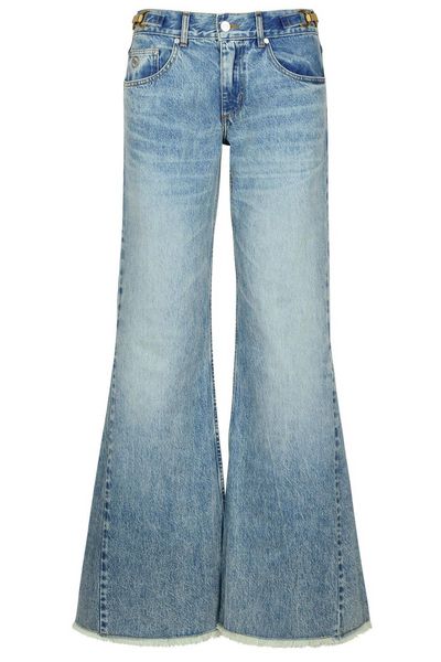 Stella McCartney Mid-Rise Frayed-Edge Bbootcut Jeans