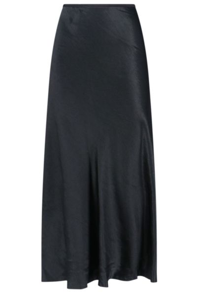 Maison Margiela Bias-Cut Satin Midi Skirt