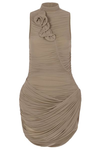 Magda Butrym Ruched Floral-Detail Dress