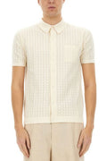 Dolce & Gabbana Short-Sleeved Openwork Knitted Shirt