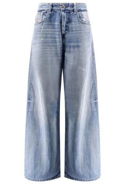 Diesel Wide Leg Distressed Jeans