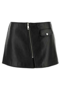 Prada Zip-Up Leather Mini Skirt