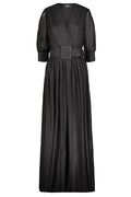 Rochas Pleated Chiffon Long Dress