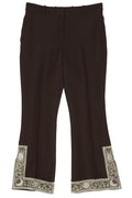 Burberry Cropped Embroidered Flared Trousers