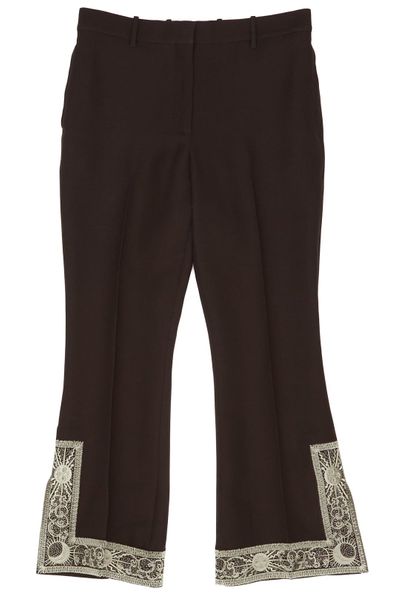 Burberry Cropped Embroidered Flared Trousers