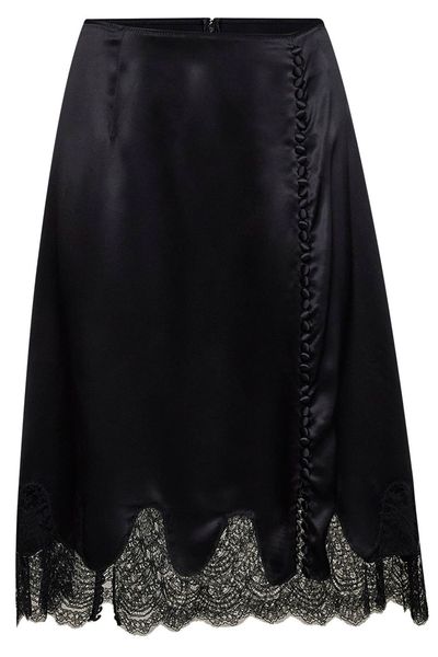 Dolce & Gabbana Buttoned Lace-Trim Skirt