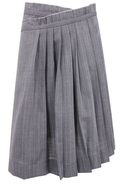 Dries Van Noten Pleated Belted Skirt