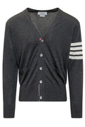 Thom Browne 4-Bar V-Neck Knitted Cardigan