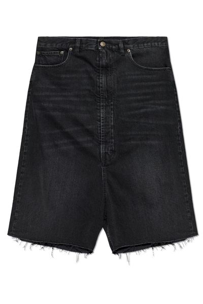 Maison Margiela Raw-Cut Hem Denim Shorts
