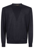 Brett Johnson Sheer Panel Crewneck Sweater