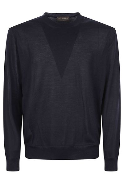 Brett Johnson Sheer Panel Crewneck Sweater
