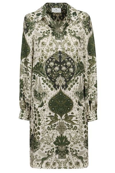 Etro Floral-Printed Button-Up Shirt Dress