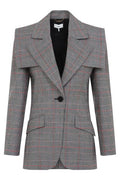 Chloé Checked Cape-Detail Blazer