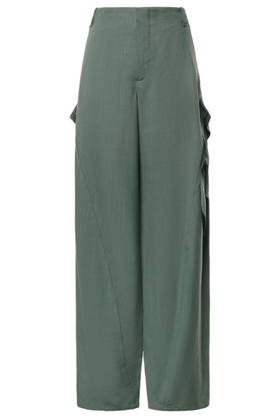 Alaïa Draped Wide-Leg Pants