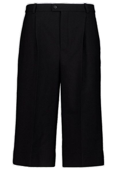 Saint Laurent Button Detailed Pleated Shorts