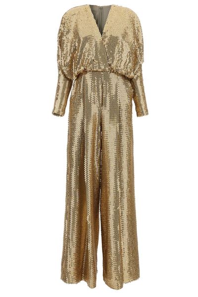 Elie Saab Sequin Wide-Leg Jumpsuit