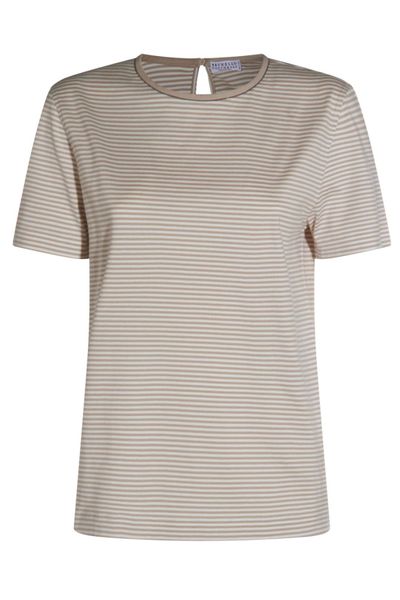 Brunello Cucinelli Striped Crewneck T-Shirt