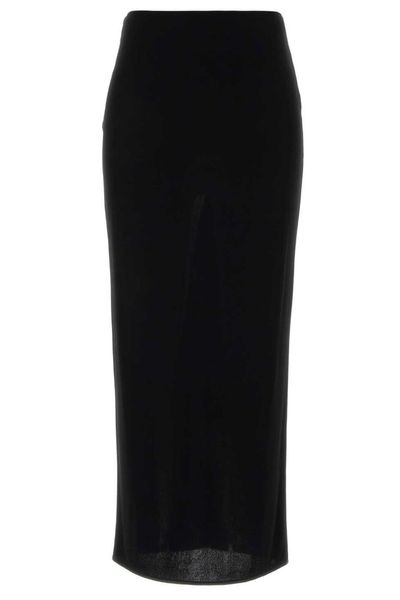 Valentino Draped Jersey Midi Skirt