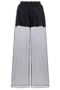 Alaïa Wide Leg Mesh Pants