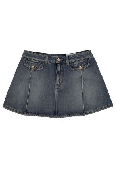 Alexander McQueen Denim Mini Skirt