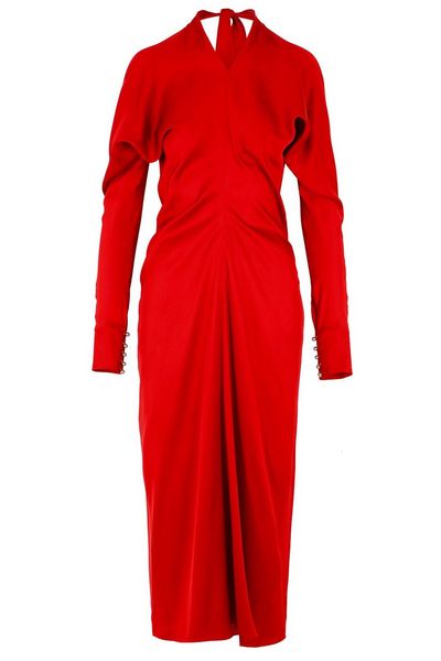 Lanvin Draped V-Neck Dress