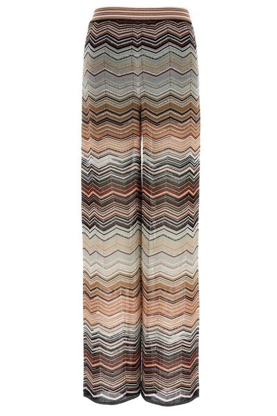 Missoni Chevron Wide-Leg Knitted Trousers