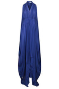 Alberta Ferretti Ruched Long Chiffon Dress