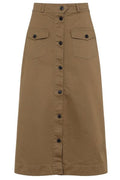 Saint Laurent Button Detailed A-Line Skirt