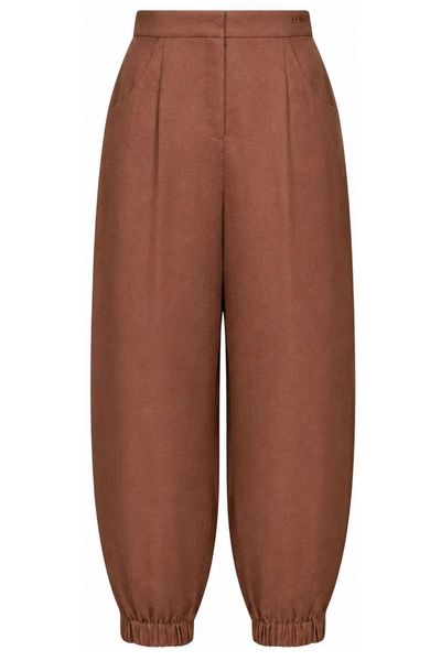 Fendi Balloon-Waist Elasticated Cuffs Pants