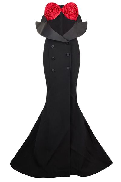 Moschino Draped Cup Detail Long Dress