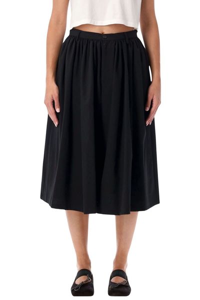 MM6 Maison Margiela Gathered Wide Leg Shorts