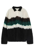 Sacai Chusen Dyed Knitted Polo Jumper