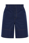 Moncler Contrast-Stitch Denim Shorts